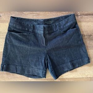The limited women’s Tailored Black Denim Shorts